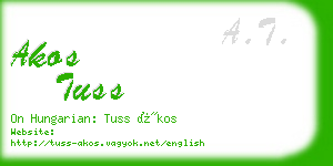 akos tuss business card